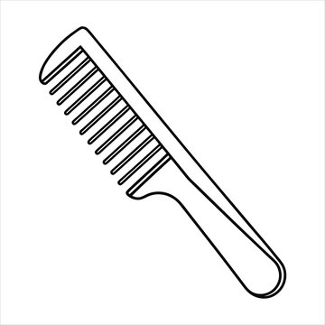 recommend clip art: Comb line art vector