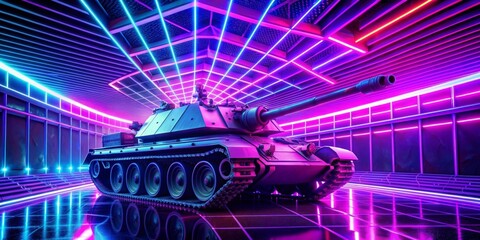 Tank in a Neon Tunnel