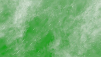 Torrential rain storm pouring down water with heavy wind like a hurricane or tornado, green screen for transparent background, 24p