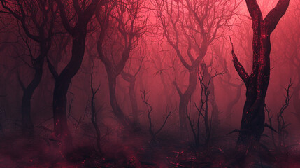 Obraz premium Chilling Horror Forest Wallpapers