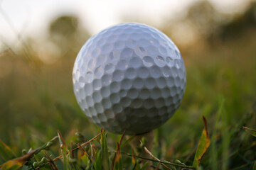 golf ball bokeh light background.