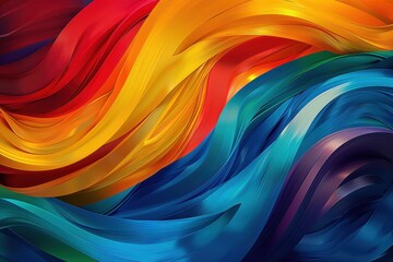 Naklejka premium Abstract Colorful Waves