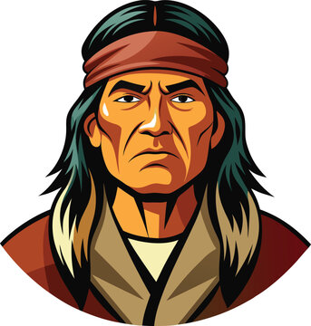 PrintGeronimo Vector Portrait - person with a hat