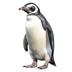 Obraz premium penguin transparent background black white