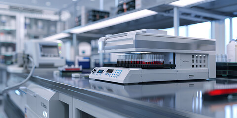 Medical samples in tissue stainer, GENERATIVE AI
