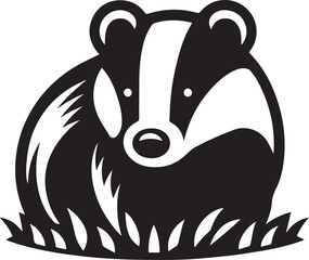 Badger vector icon isolated on a white background. Badger logo illustration.