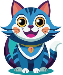 Fototapeta premium Cat happy Mouth With Full Body