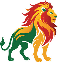Lion silhouette vector art illustration White Background Free Download