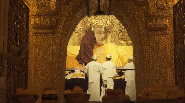 Mahamuni Buddha temple, Mandalay, Myanmar.