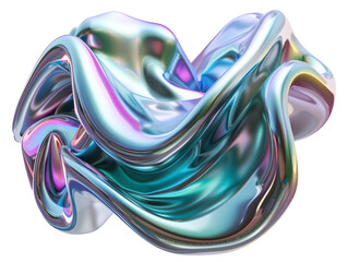  3d shape with  shining reflective material,abstract blue grey 3d background