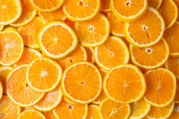 Orange background. citrus fruit. Orange slices texture. Healthy food concept
