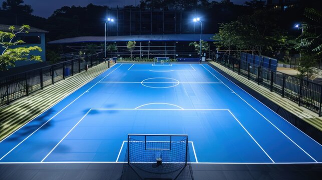 futsal court, rubber court AI generated