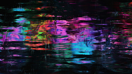 Background with interlaced digital glitch and distortion effect modern and edgy design visual interference and disruption vibrant and dynamic texture futuristic and technological aesthetic bold and st