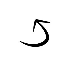 Hand drawn vector arrows doodle on white background. design element vector illustration