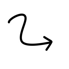 Hand drawn vector arrows doodle on white background. design element vector illustration