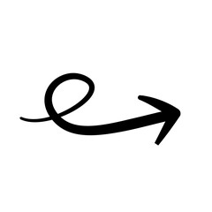 Hand drawn vector arrows doodle on white background. design element vector illustration