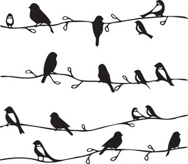 Black Bird line silhouette 