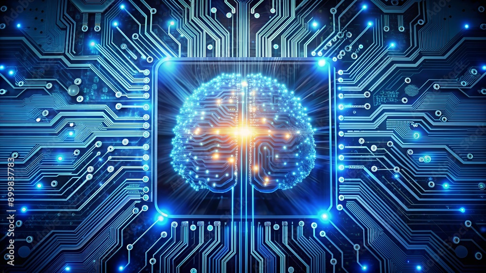 Poster neural circuit and electronic cyber brain in quantum computing system - ai technology, biotechnology