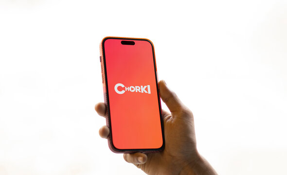 Dhaka, Baangladesh- 27 July 2024: Chorki logo is displayed on smartphone. Chorki is a Bangladeshi streaming service offering original content.