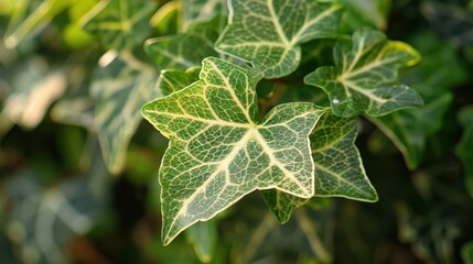 A leafy green plant with a leaf that looks like a star