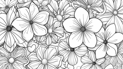 Obraz premium Adult colouring book page