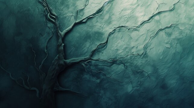 A minimalist abstract depiction of a tree against a textured background, highlighting the stark beauty of nature and artistic simplicity. This serene image is perfect for themes of nature, minimalism