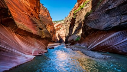 Un cañón profundo y estrecho