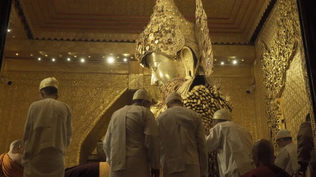 Mahamuni Buddha temple, Mandalay, Myanmar.