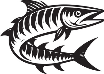 Barracuda icon isolated on a white background. Barracuda logo illustration.