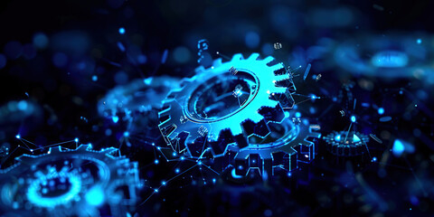 Cogwheel on abstract background