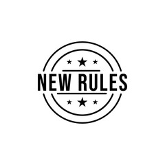 New rules company policy action business icon label design vector