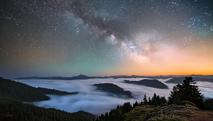 Fototapeta premium Space nebula and galaxy