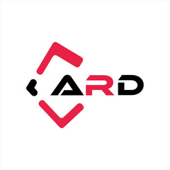 ARD creative minimalist letter logo. ARD unique vector initials alphabet letter logo design