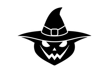 Vector Line Art Halloween Spooky Hat Icon 