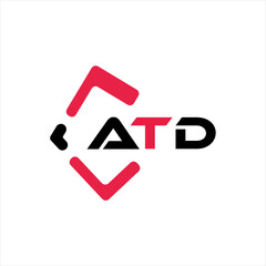 ATD creative minimalist letter logo. ATD unique vector initials alphabet letter logo design