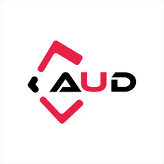 AUD creative minimalist letter logo. AUD unique vector initials alphabet letter logo design