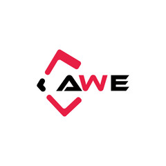 AWE creative minimalist letter logo. AWE unique vector initials alphabet letter logo design