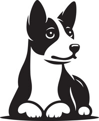 Basenji dog icon isolated on a white background. Basenji dog logo illustration.
