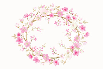 Watercolor Spring Floral Frame