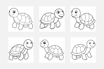 A vibrant tortoise vector illustration showcasing intricate shell patterns