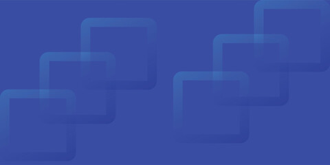 Blue geometric abstract background with overlap layer. Modern rounded square shapes creative design. Futuristic concept.