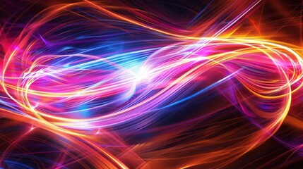 A colorful, swirling pattern of light and dark colors