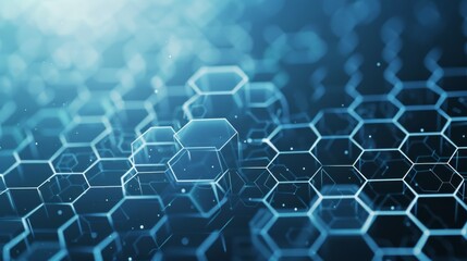 Fototapeta premium A blue background with a pattern of hexagons