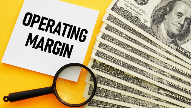Operating margin is shown as business and financial concept