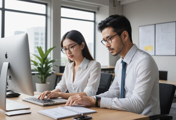 Fototapeta premium Remote work productivity 