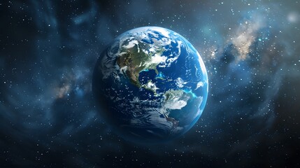 Naklejka premium Stunning high resolution photograph of Earth in space