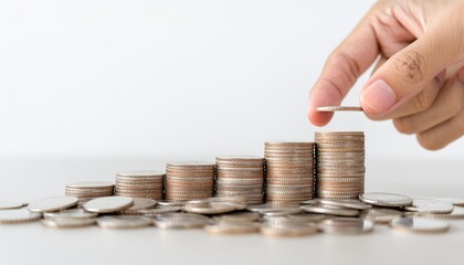 Image of accumulating wealth multiplication savings coins