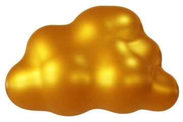 gold cloud. 3d rendering.	