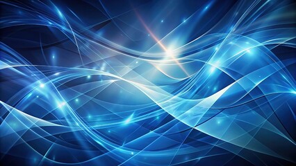 Abstract background. Trendy business website template with copy space. Nice blue cyan texture with blue cyan transparent stripes. Raster image. Smooth lines, circles