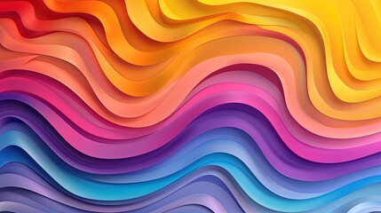 Obraz premium Colorful abstract wave pattern background flowing in a seamless loop
